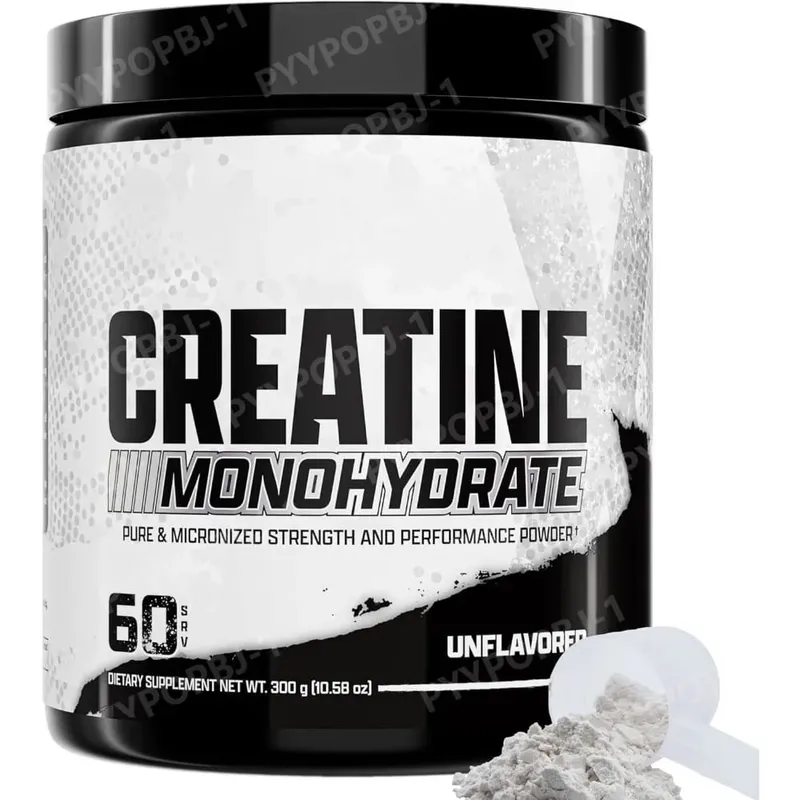 Creatine Monohydrate Powder 300g 60 Servings Micronized Unflavored Easy to Mix Strength Performance Muscle Growth Supplement