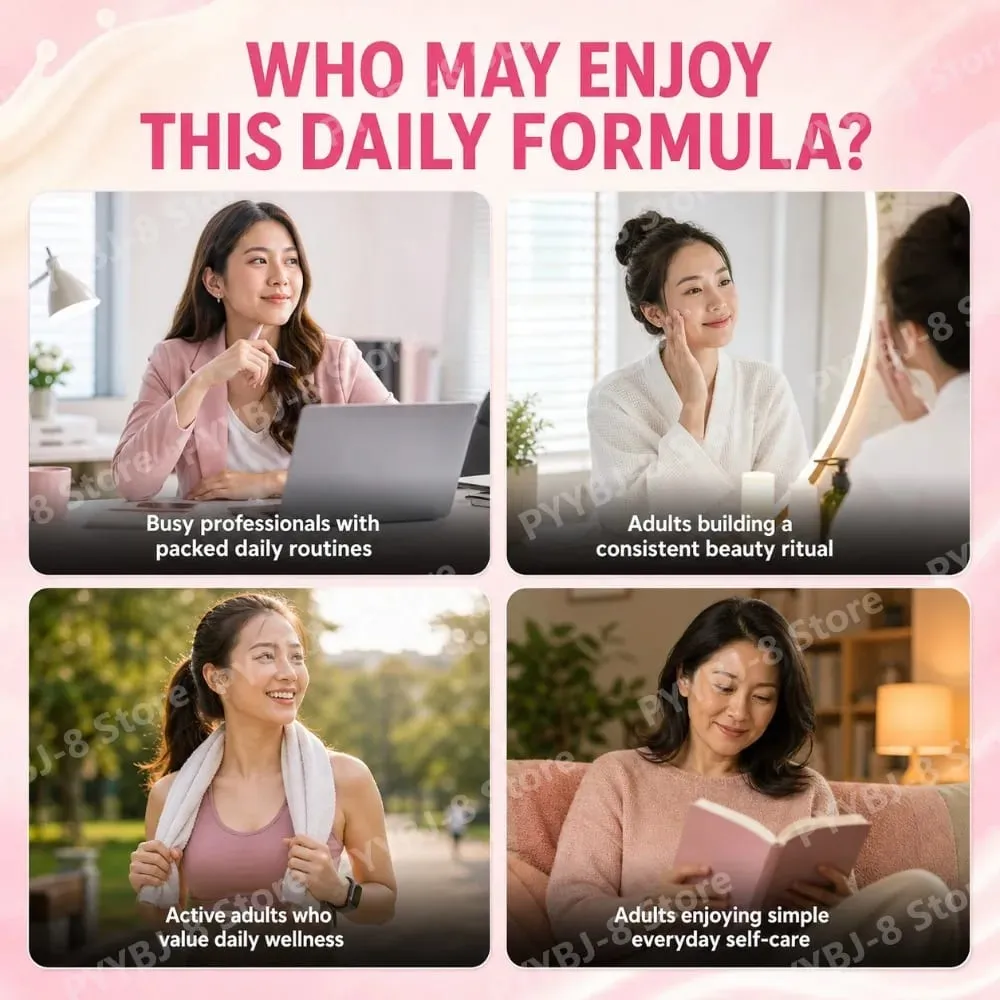 Strawberry Collagen Glutathione Drink Mix with Apple Extract for Skin Glow Support 10 Powder Sachets x 20g Net 200g — image 2