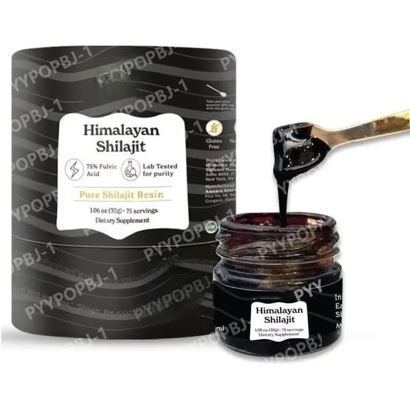 Resina Shilajit do Himalaia Ácido Fúlvico Natural Orgânico Certificado ISO 1,06 OZ 75 Porções 85+ Minerais para Homens e Mulheres — image 1