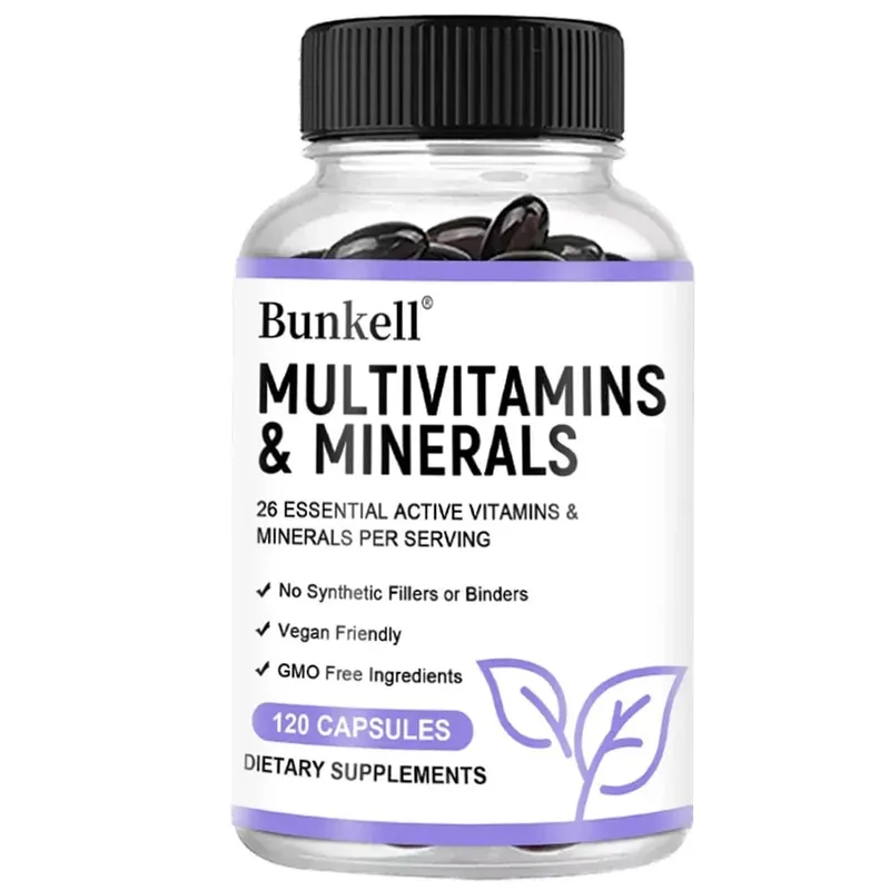 Multivitamin and Minerals - Daily Supplement Antioxidants Skin Repair Liver Health Maintenance Energy Boost 120 Capsules — image 8