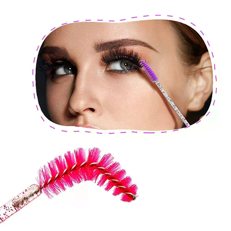 10PCS/Set Fruit Collection Mascara Brush Reusable Lash Brush Tube Spoolies Lash Extension Brushes Applicators Makeup Tools