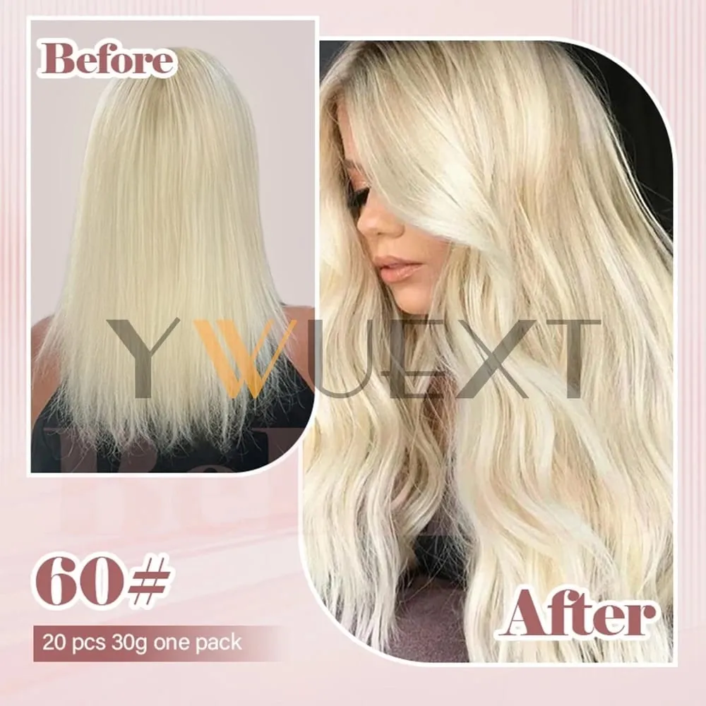 30g Real Human Hair Tape in Extensions 12''-24'' Natural Straight Seamless Tape Hair On Double Sided Tape 20pcs for Women — image 6