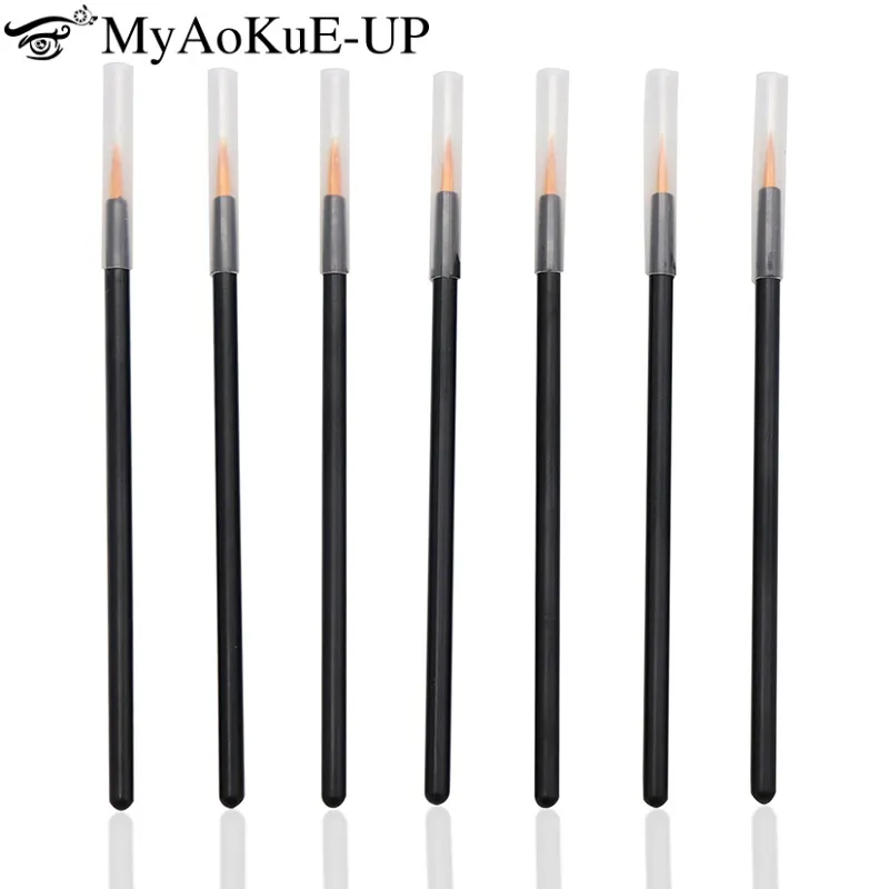 50pcs Disposable Nail Art Brush Eyeliner Eyeline Makeup Tools Manicure Painting Pen Beauty Tool Nail Gel Liner Brushes — image 1