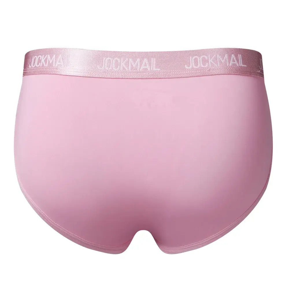 Jockmail メンズ下着ローウエストセクシーなレタースポーツ通気性の夏のアイスシルクブリーフビッグバッグナイロン無地男のパンティー