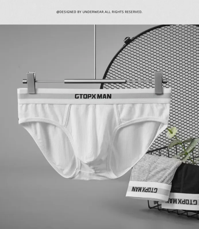 3Pack Summer Single Layer Mens Underwear Low Rise Briefs for Men Elastic Comfort Fit Underpanties Ropa Interior Hombre — image 11