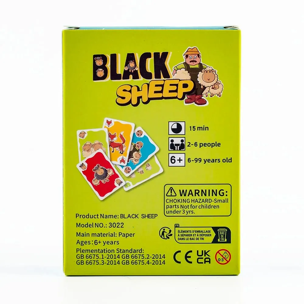 Gran oferta de cartas de juego de fiesta de oveja negra, juego de mesa interactivo Intellectua, divertido juguete para regalo para fiesta de amigos y familia para niños de 10,6x7,5 cm