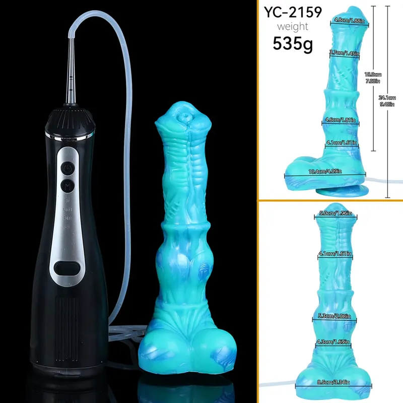 Large Squirting Horse Dildo Silicone Anal Plug Female Masturbator Prostate Massager Long Penis Adult Sex Toys for Women Men — image 14