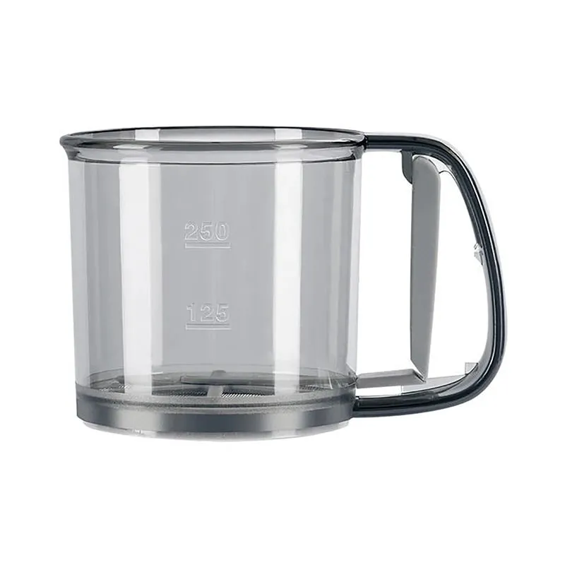 Compact Handheld Flour Sieve with Semi-automatic Function Baking Powder Shaker and Measure Cup Kitchen Tools