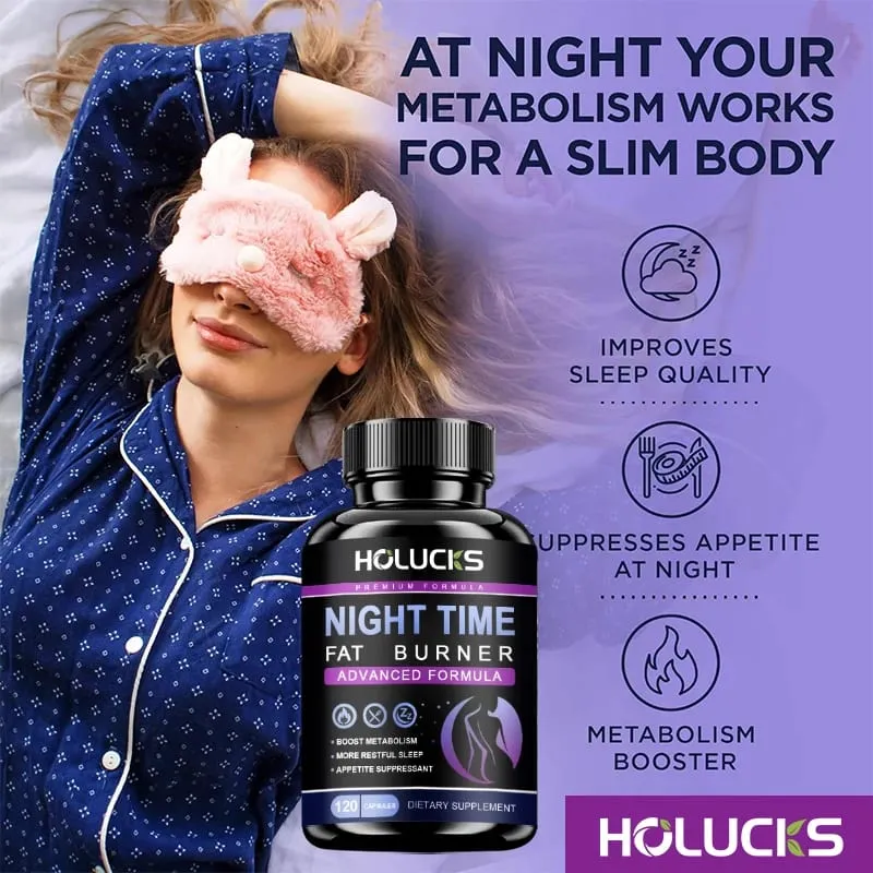 Buy 1 Get 1 Free! Pure Night Time Fat Burner Supplement for Balances Hormones Reduces Stress Eating & Restful Sleep Relax — image 3