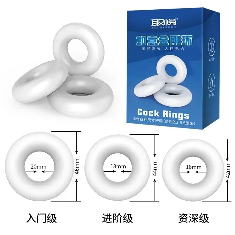 3pcs Penis Cock Rings Adult Goods For Men 18+ Delay Ejaculation Adult Sex Toys Multifunction For Beginners Long Lasting Cockring
