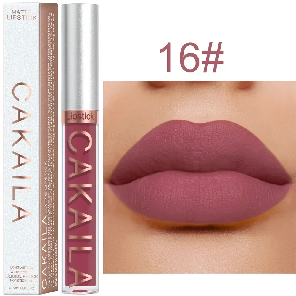 Batom líquido fosco de veludo, longa duração, sedoso e suave, não é fácil de desbotar, brilho labial, maquiagem sexy para mulheres, matiz labial