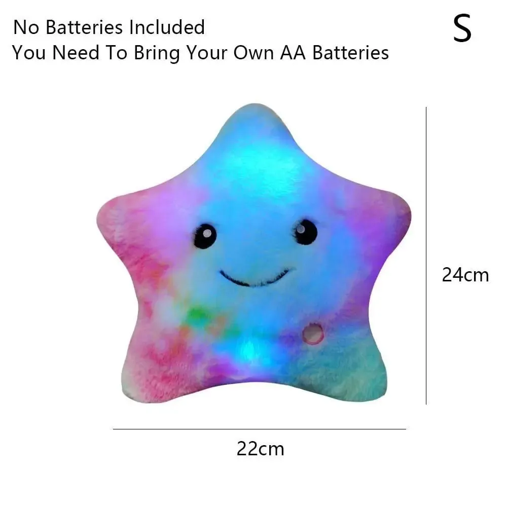 New LED Electronic Star Plush Toy Soft Star LED Star Doll Toy Home Decoration Baby Kid Toys Soft Star Pillow — image 6