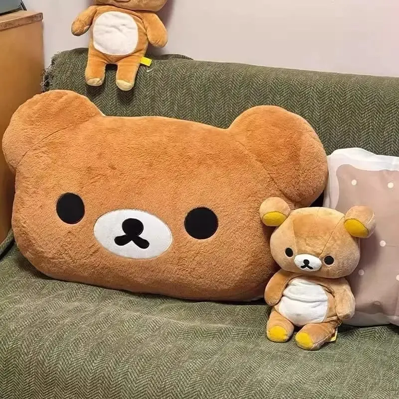 Cute Rilakkuma Plush Warm Hand Pillow Cartoon Bear Peluche Stuffed Toy Soft Cushion Birthday Gift