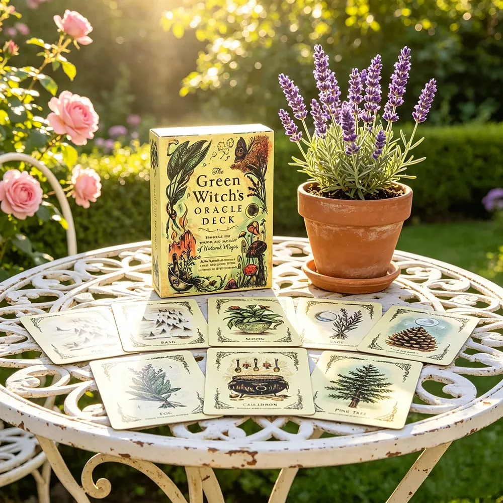 The Green Witch's Oracle Deck Natural Plant Magic Oracle Cards Divination Fortune Telling Card Game Spiritual Reading