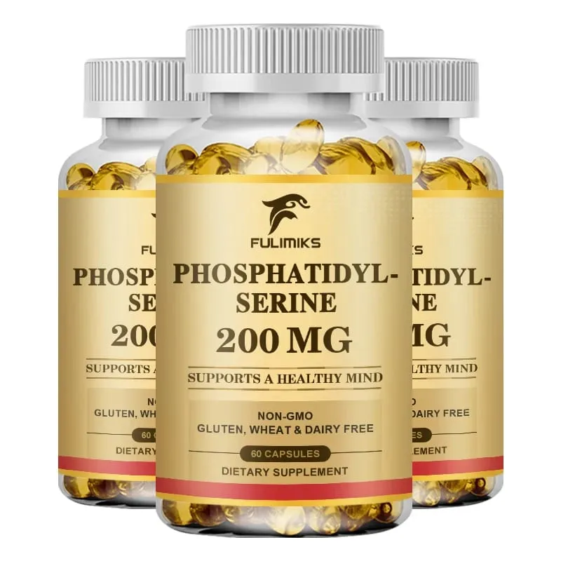PhosphatidylSerine Capsules High Absorption Supplement for Support Memory Focus Cognitive Sleep and Brain Health