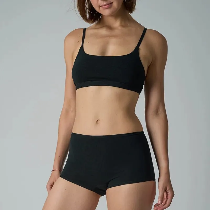 Cotton Underwire-Free Bralette and Boyshort Set – Unpadded Ribbed Knit Lingerie Two-Piece Set — image 9