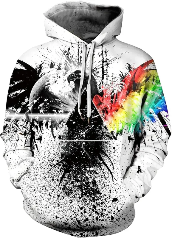 Mens Graphic Hoodies Unisex Novelty Print Hoodie, 3D Pattern Pullover Sweatshirt With Pocket, Long Sleeve Warm Graphic Hoodie Me — image 9