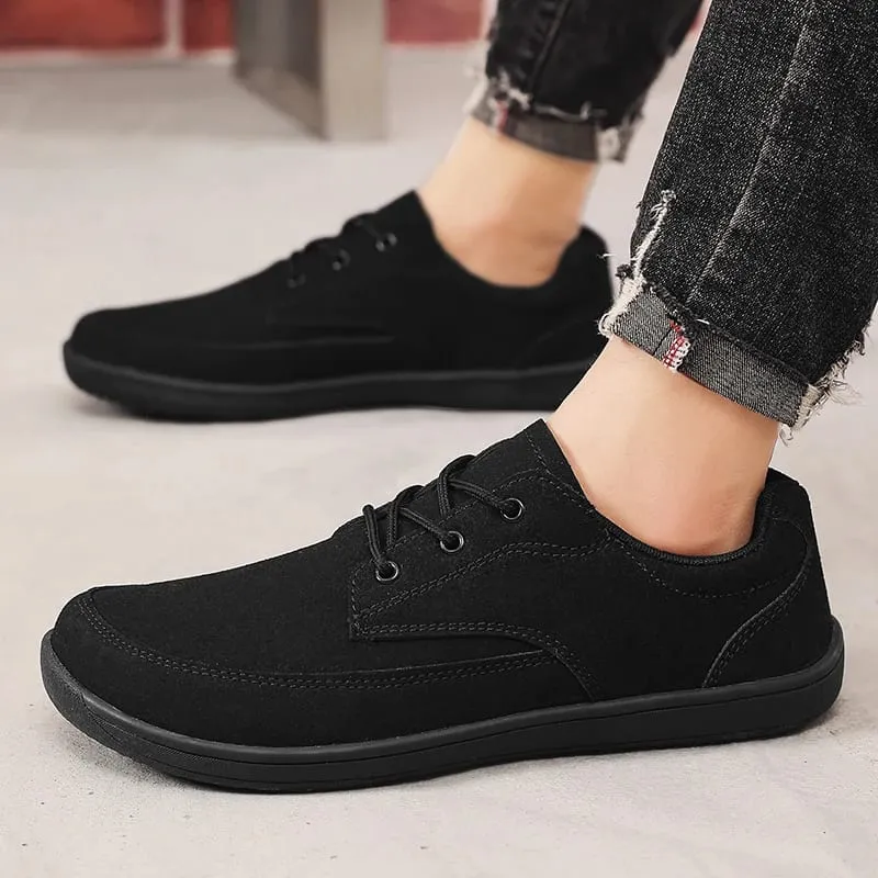 Mænd ruskind Casual sko med bred tå Beige tyk sål Snøresko vandresko Passer også til designer retro stil denim støvler størrelser
