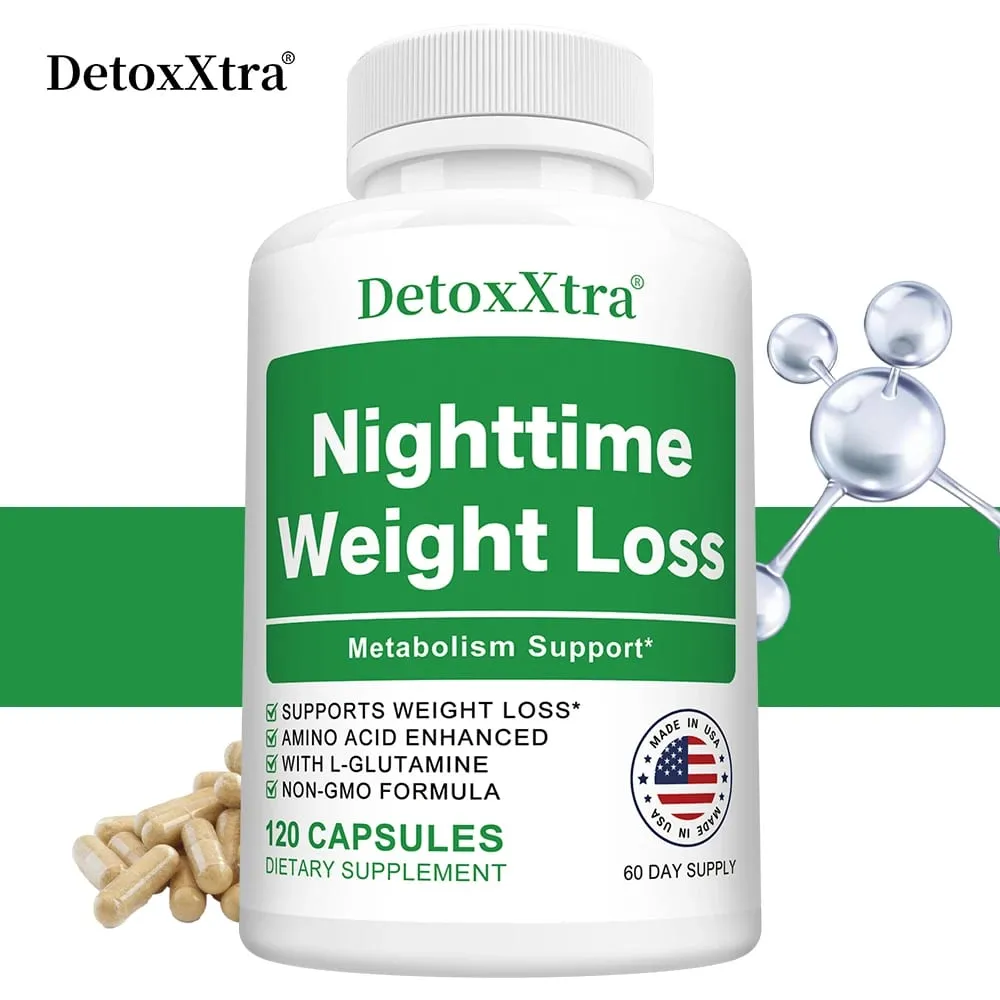 Nighttime Fat Burner Capsules Muscle Recovery Appetite Suppressant Metabolism Booster Relaxation & Restful Sleep Support — image 1