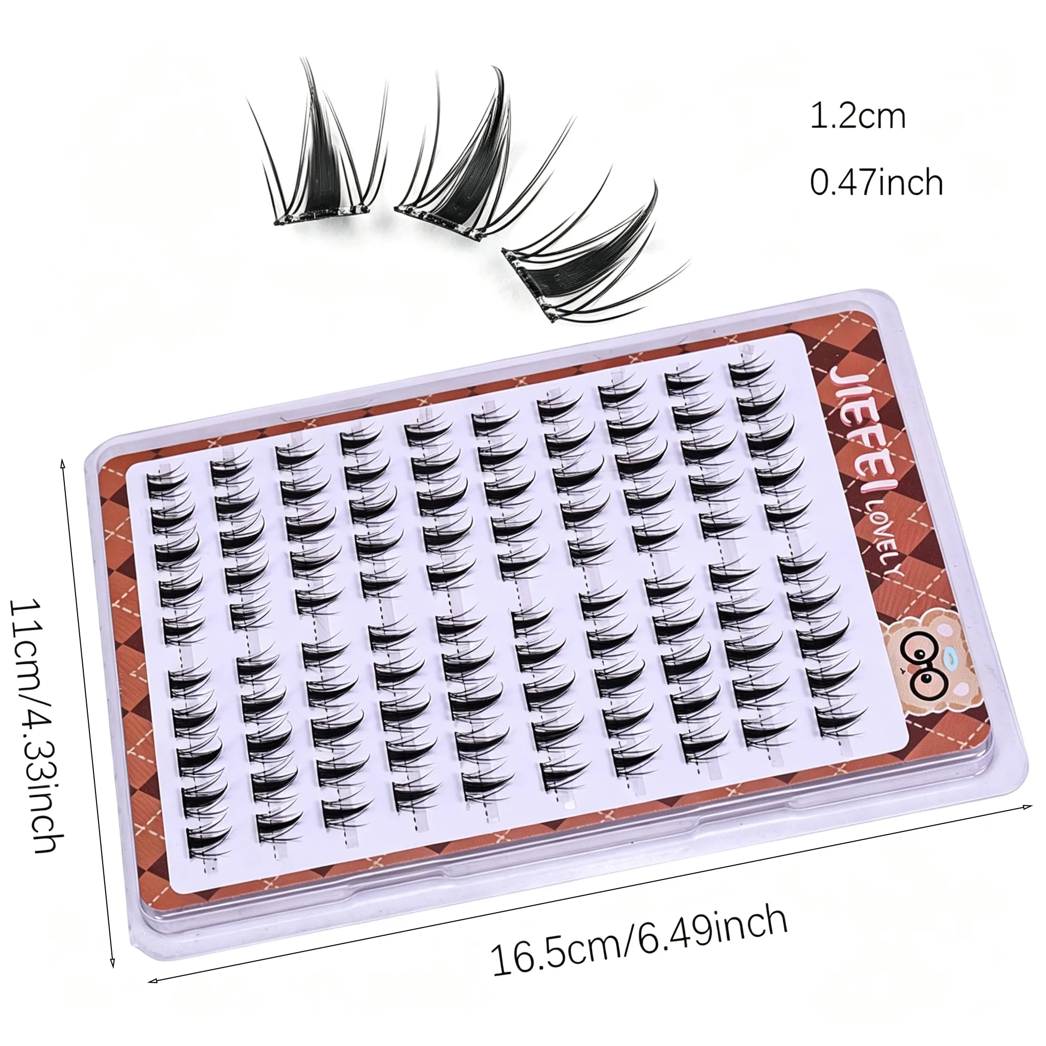 10 Rows Self‑Adhesive Cluster Lashes Glue‑Free Sectioned Individual False Eyelashes Reusable DIY Eye Makeup Extensions