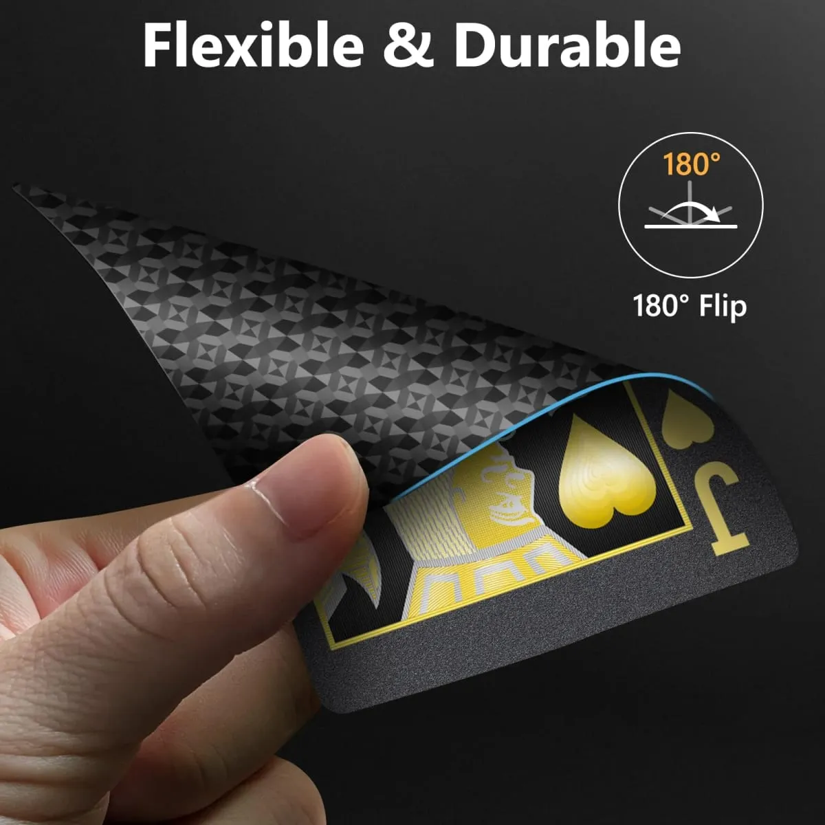 Waterproof Plastic Playing Cards - Creative Color Poker Deck Professional Magic Card Game for Party Board Game Collection