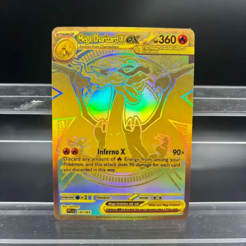 DIY Collection Cards Mega X ex Phantasmal Flames EN Self Made Single Card Classic Game Anime Card Gift Toy