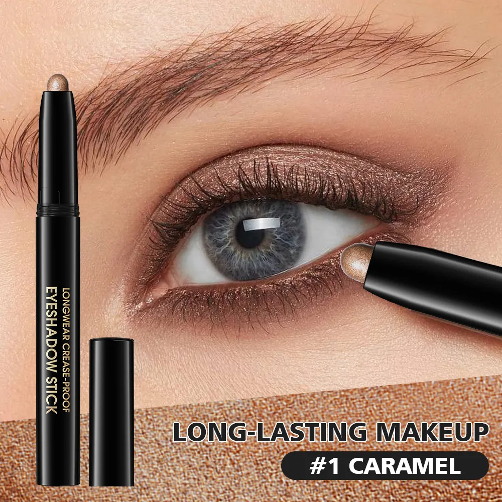 10colors Eyeshadow Stick Matte & Shimmer Shades Waterproof Smudge-proof Glitter Eyeshadow Pencil Stick Lasting Smooth Eye Makeup — image 5