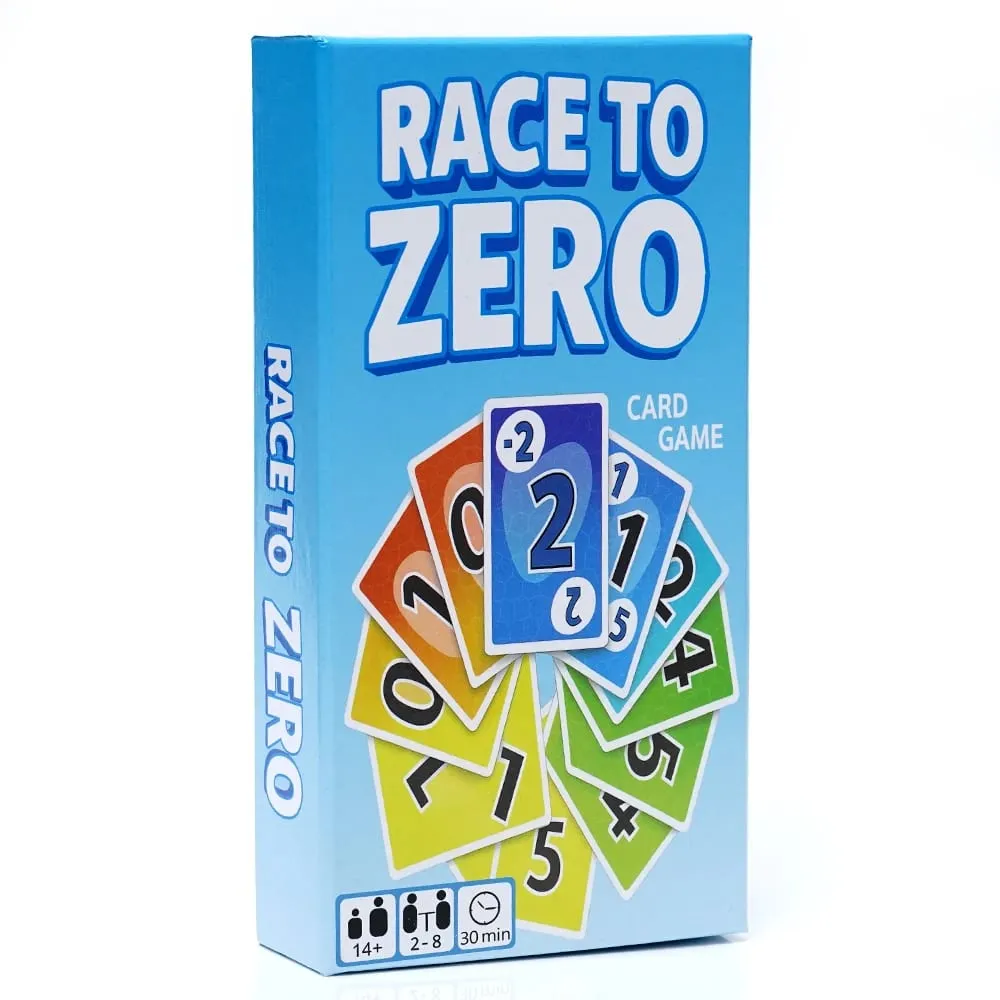 Trò chơi bài Race to Zero Trò chơi bài chiến lược nhịp độ nhanh dành cho gia đình bạn bè và bữa tiệc Chơi vui vẻ Số lượng cạnh tranh Du lịch Giải trí