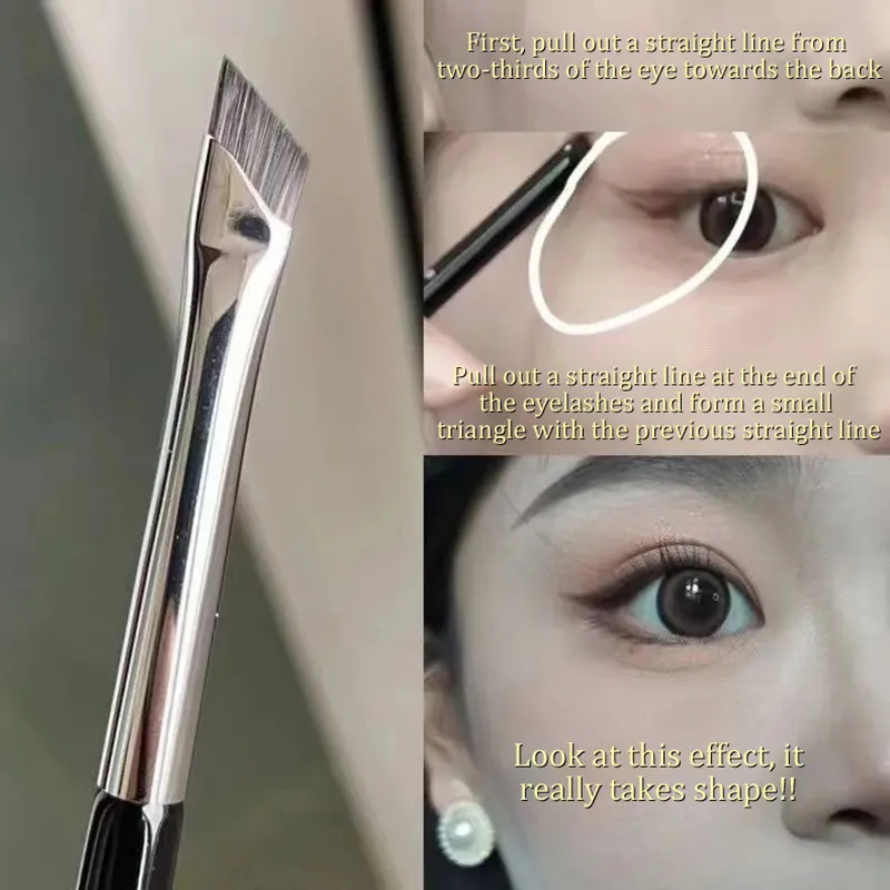 New Brow Contour Makeup Brushes Eyebrow Eyeliner Brush Professional Super Thin Angled Liner Eye Brush Make Up Tools — image 4
