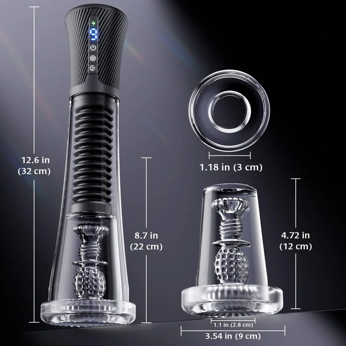 Automatic Male Masturbators Penis Pump Sex Machine Stroker Vacuum Pump Adult Sex Toys for Men 5 Suction Levels 6 Training Modes