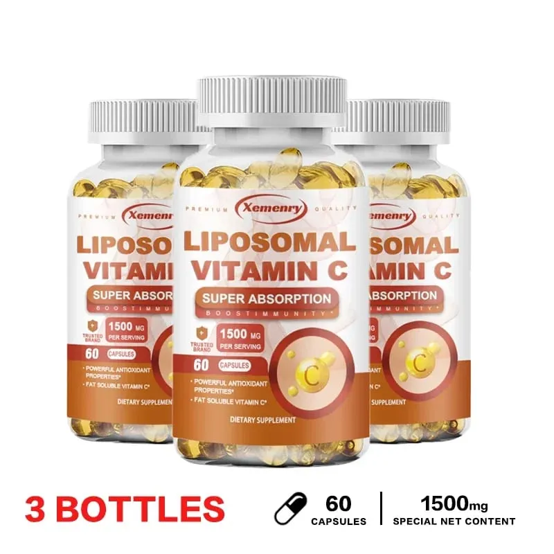 Vitamina C Lipossomal - Suporta Suplemento Energético de Absorção de Antioxidantes e Nutrientes e Promove a Saúde Imunológica