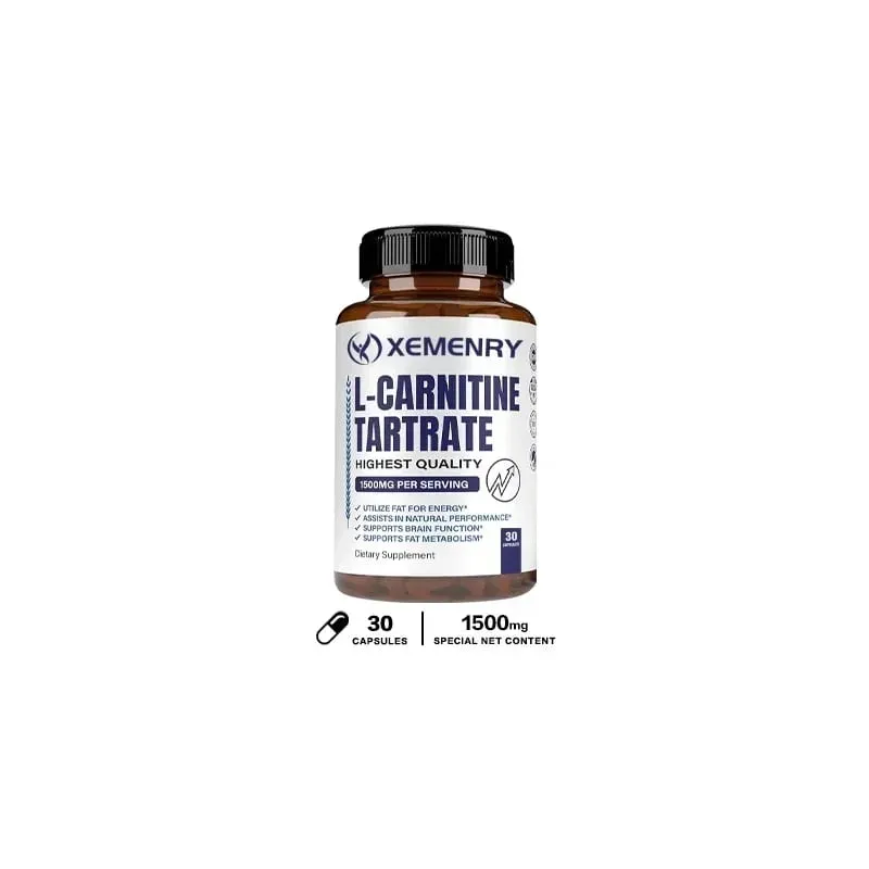 Cápsulas Premium de Tartarato de L-Carnitina 1500 mg - A produção de energia natural apoia o metabolismo