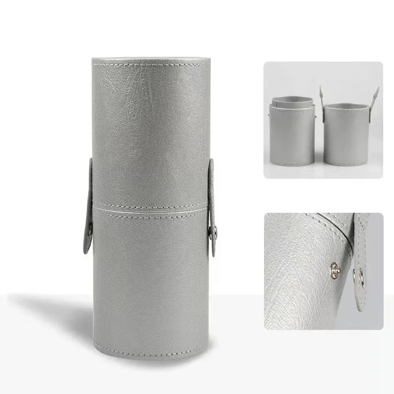 PU Leather Makeup Brush Bucket Portable Travel Cosmetic Bag Multi-Function Dust-Proof Waterproof Makeup Brush Cylinder — image 14
