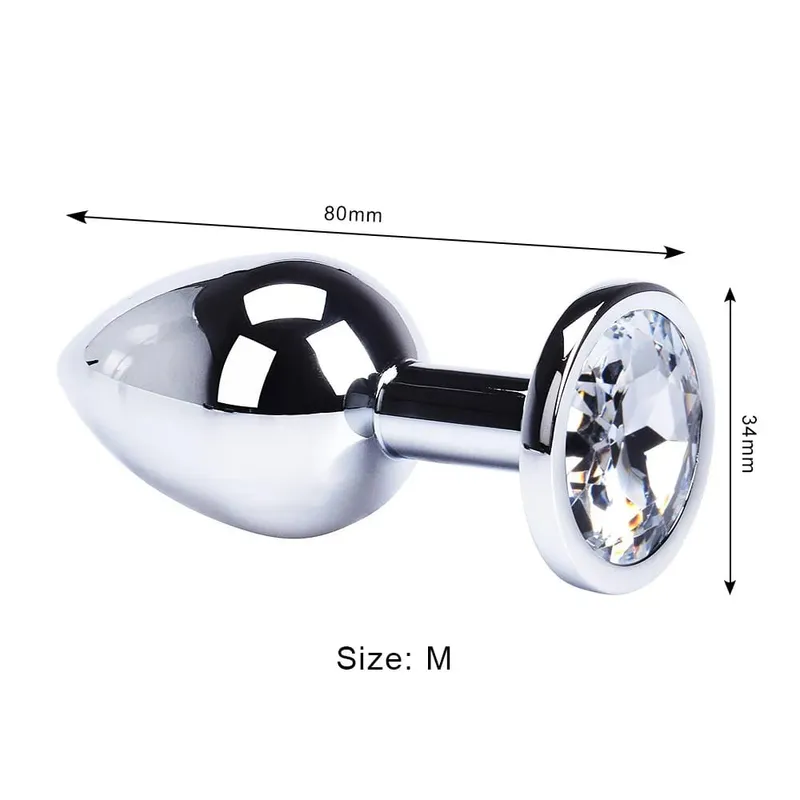 Stainless Steel Anal Plug Butt Plug With Jewelry Colorful Crystal Anus Plug Adults Sex Toys for Men Women Gay Adult Game Sex Toy — image 25