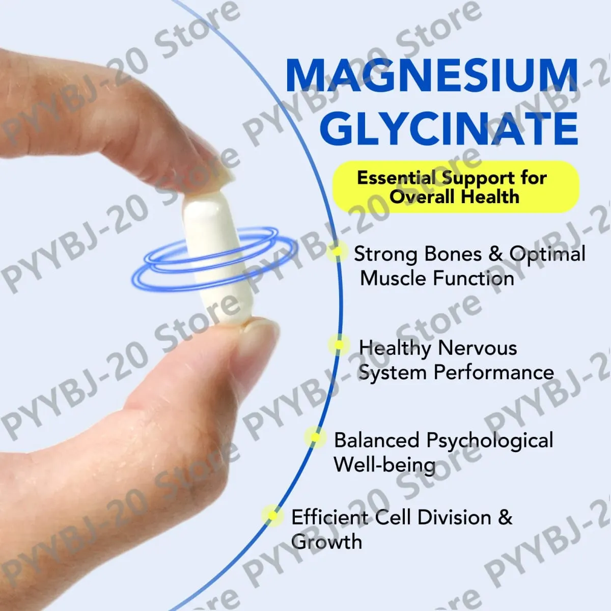 Acentiallabs Magnesiumglycinaat 120 capsules - Puur biologisch Vegetarisch Ondersteunt de gezondheid van de botten Slaap- en spierzenuwondersteuning