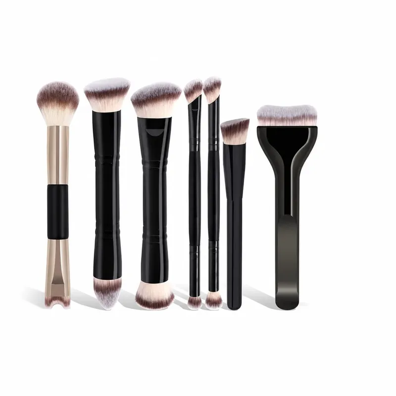 7pcs Professional Makeup Brush Set Foundation Brush Powder Brush Eye Shadow Brush Blending Brush Tool Soft to Face Travel