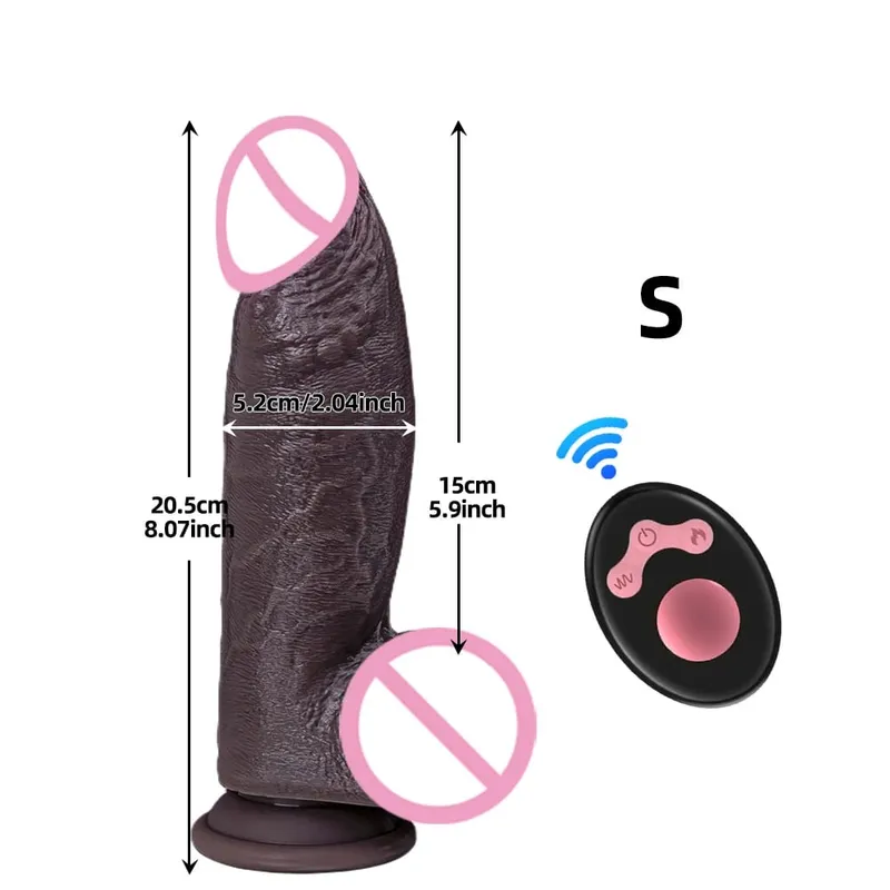 Vibrator Dildo Xxl Realistic Big Cock Telescopic Heated Spinning Penis Expansion Vibratory Massager Female Couple Sex Toys 18 — image 14