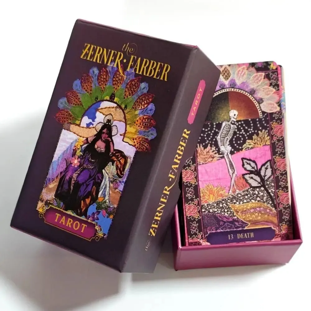 Double-embossed The Zerner-Farber Tarot Deck 78 Pcs Collage Art Tarot Cards 10.5*6cm Spiritual Divination Tool in Rigid Box — image 5