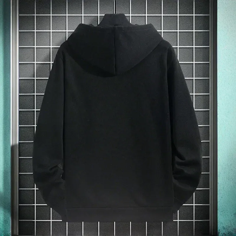 2025 Fall/winter New Arrival Men's Hoodie High Quality Solid Color Hooded Sweatshirt Male Home Outdoor Casual Fashion Pullover — image 15