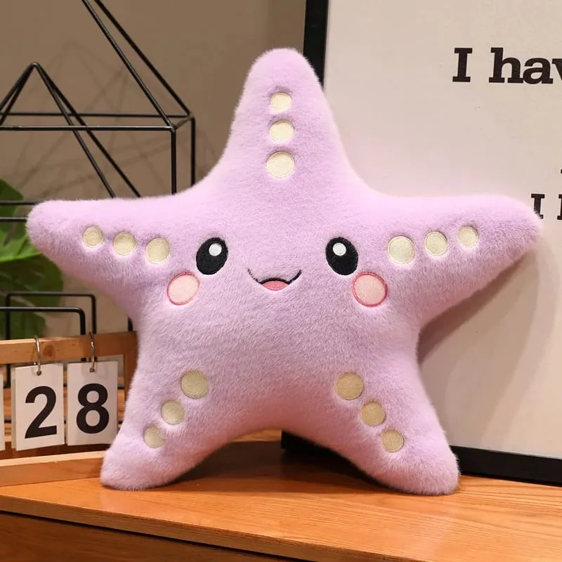 12/43cm Starfish Star Plush Pillow Stuffed Smiling Ocean Animal Colorful Cushion Sofa Chair Decor Present