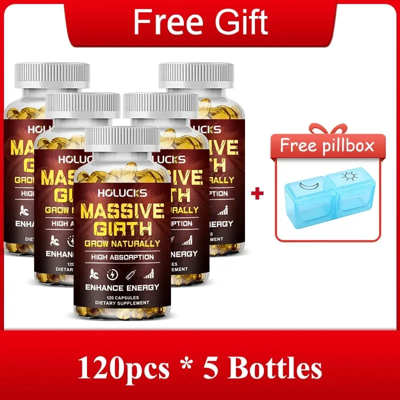 Premium Massive Girth Capsules with Ashwagandha Support Optimal Circulation & Energy Enhanced Performance & Overall Wellbeing