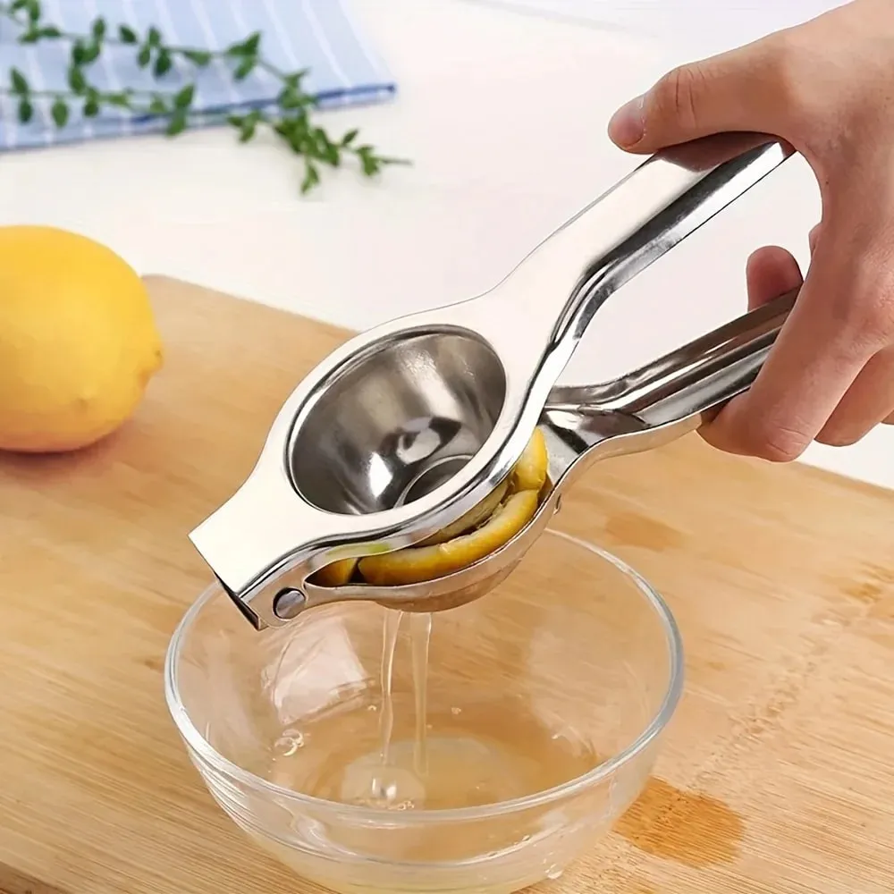 1pc Stainless Steel Lemon Juicer - Manual Efficient Juice Press Easy to Use for Home Use Fits Various Fruits Easy to Clean