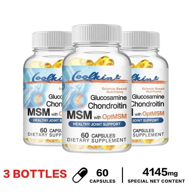 Glucosamine Chondroitin MSM with OptiMSM - Helps Maintain Healthy Joint Function and Mobility Protecting Cartilage Tissue