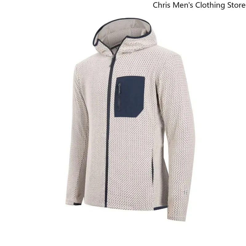 Casacos masculinos com zíper de alta qualidade para outono/inverno, elegantes e versáteis, casacos quentes com capuz, casuais, esportivos, fitness — image 4