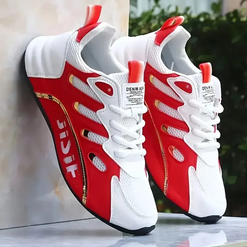 Breathable and Comfortable Men's Sports Shoes with an Inner Height Increase and a Low Top Strap Suitable for Outdoor Sports