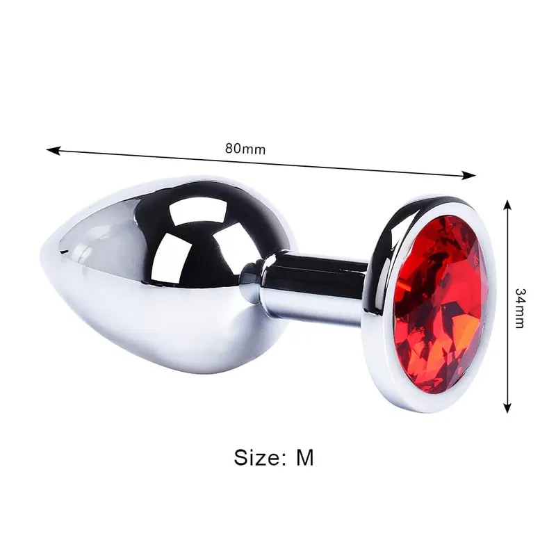 Stainless Steel Anal Plug Butt Plug With Jewelry Colorful Crystal Anus Plug Adults Sex Toys for Men Women Gay Adult Game Sex Toy — image 24