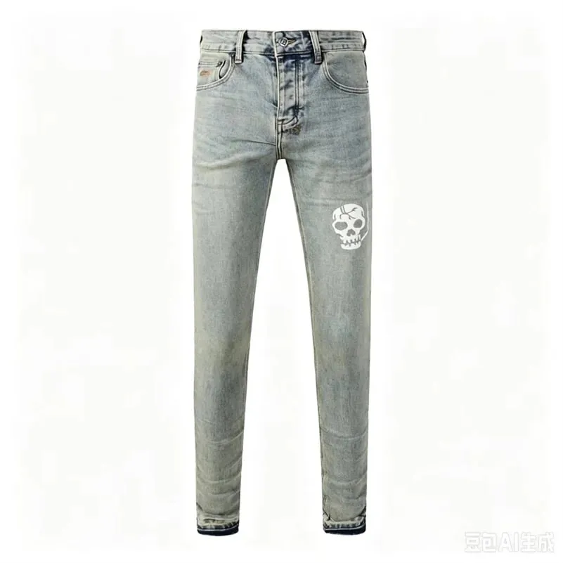 Luxury Streetwear Men's Jeans Americans Style Holes Long Trousers Quality Male Stretch Slim Pants Skinny Trousers — image 10