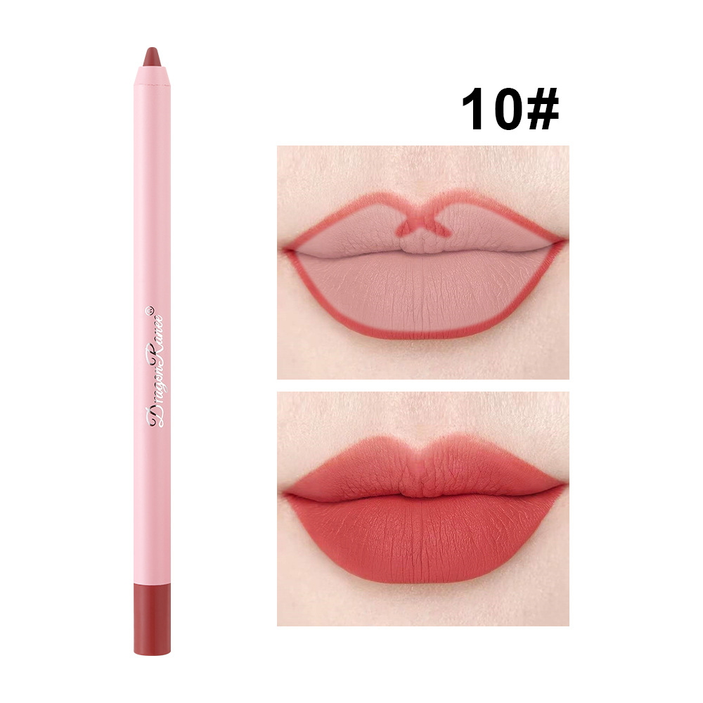 Waterproof Matte Lip Liner in Bean Paste Color Lip Plumping Lipstick Pen Non-Fading Lip Liner Waterproof and Sweat-Proof Long-Lasting Matte Lip Liner One-Second Plump Lip Lipstick Pen