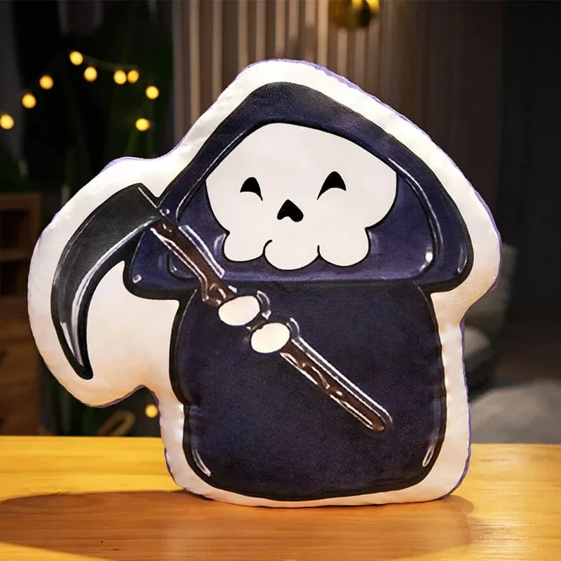 Halloween Ghost Pumpkin Pillow 35‑40cm Soft Stuffed Plush Cushion for Home Decor and Party