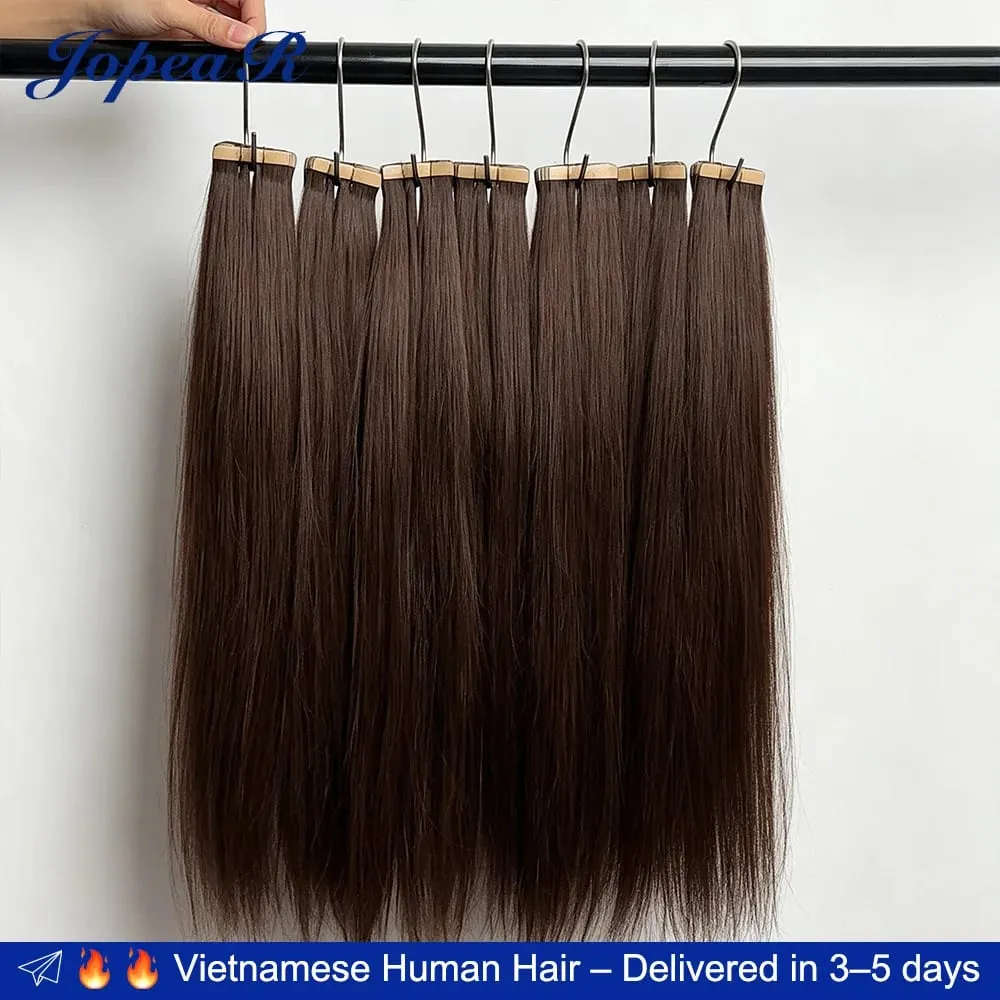 16-24 Inch 16A Tape In Hair Extensions Invisible Seamless Real Human Hair Brazilian Natural Black Remy Straight Hair 100% Human Hair For Women — image 10
